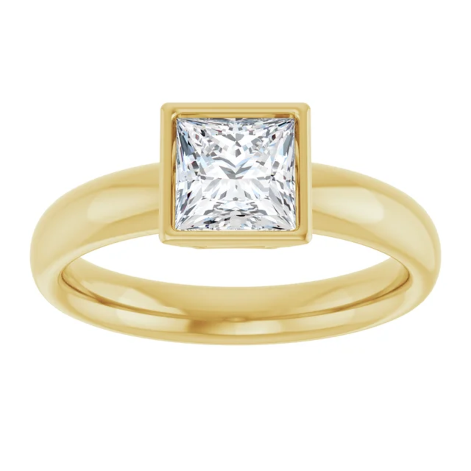 Ever & Ever Square Bezel Solitaire Ring