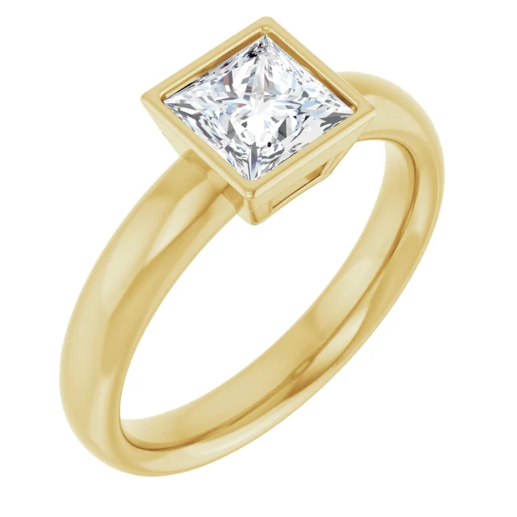 Ever & Ever Square Bezel Solitaire Ring