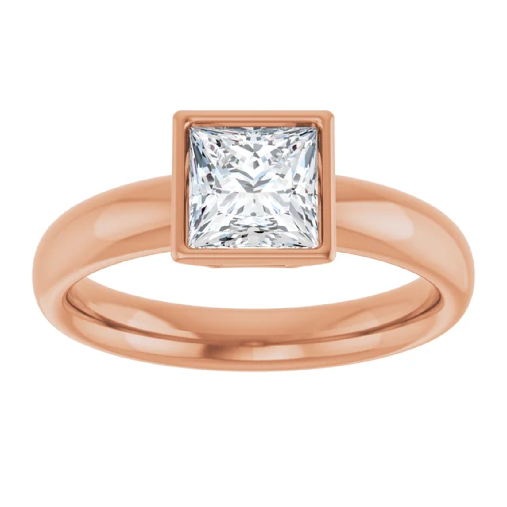 Ever & Ever Square Bezel Solitaire Ring