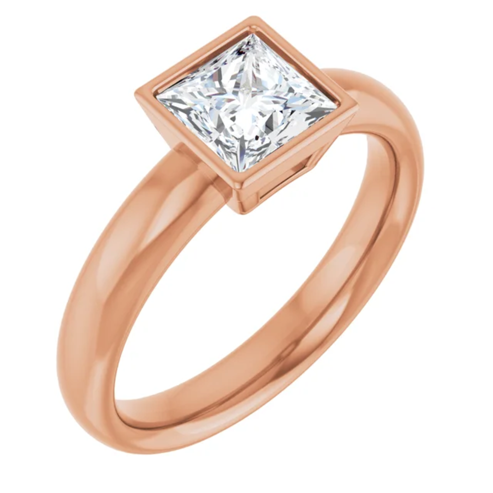 Ever & Ever Square Bezel Solitaire Ring