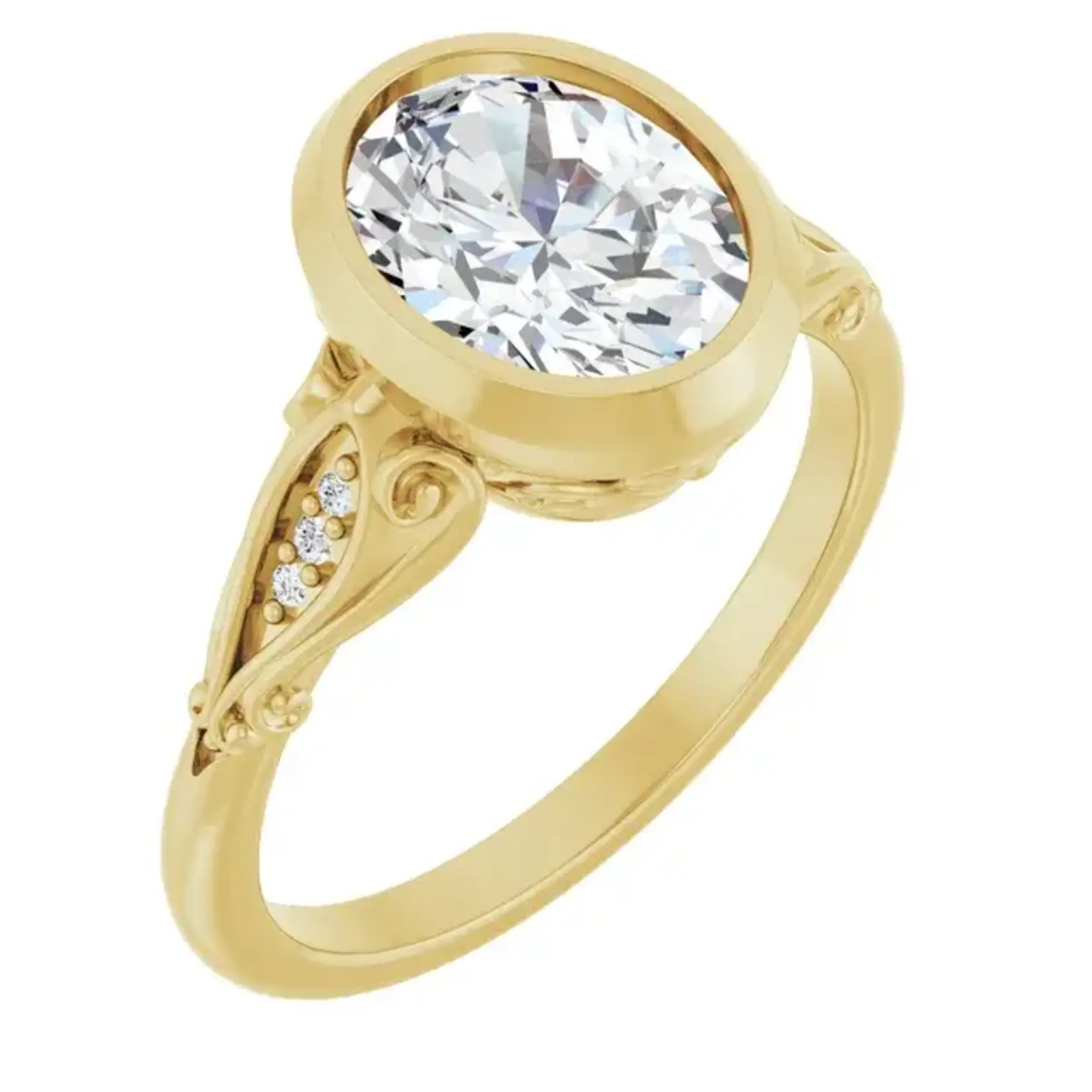 Ever & Ever Ornate Oval Bezel with Accents