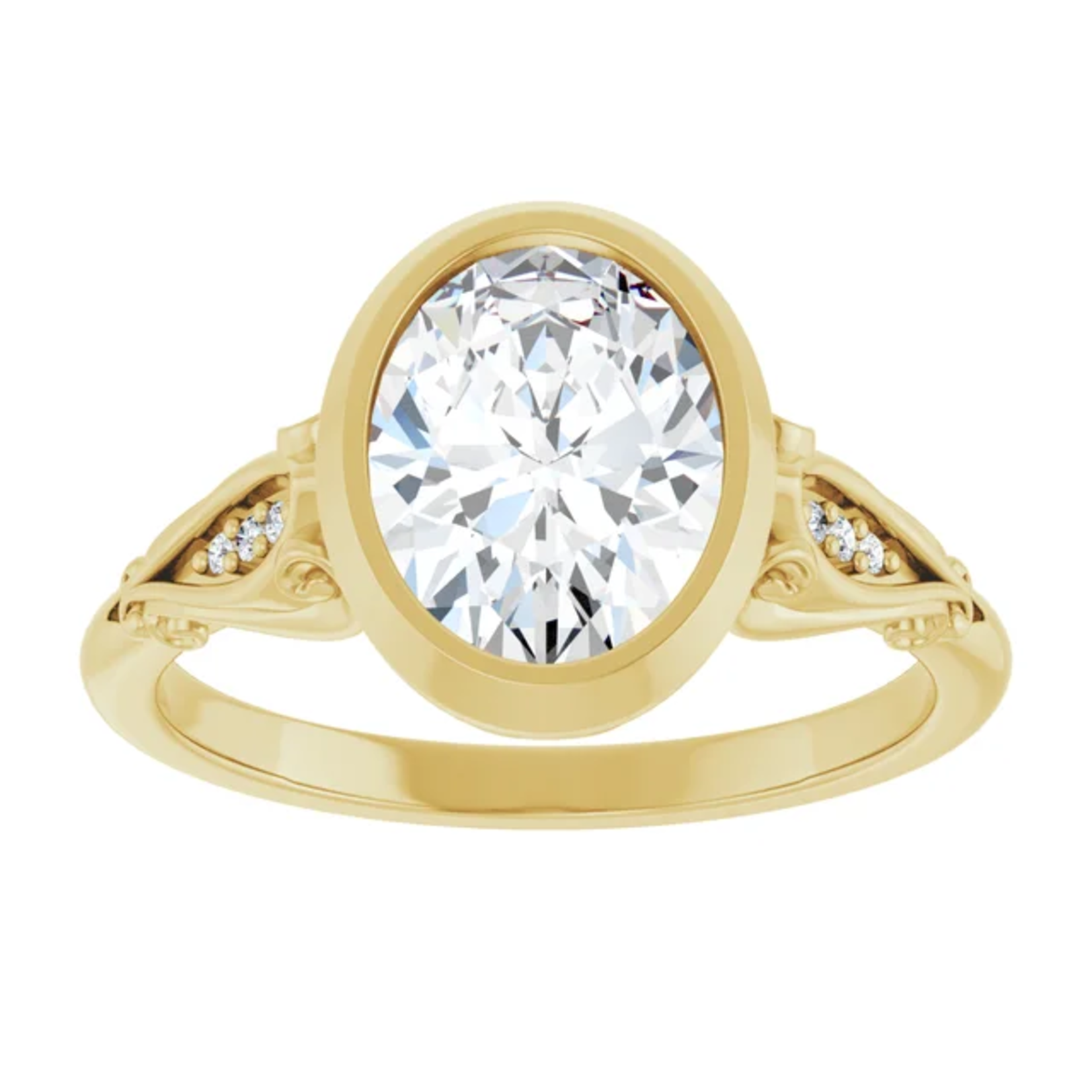 Ever & Ever Ornate Oval Bezel with Accents