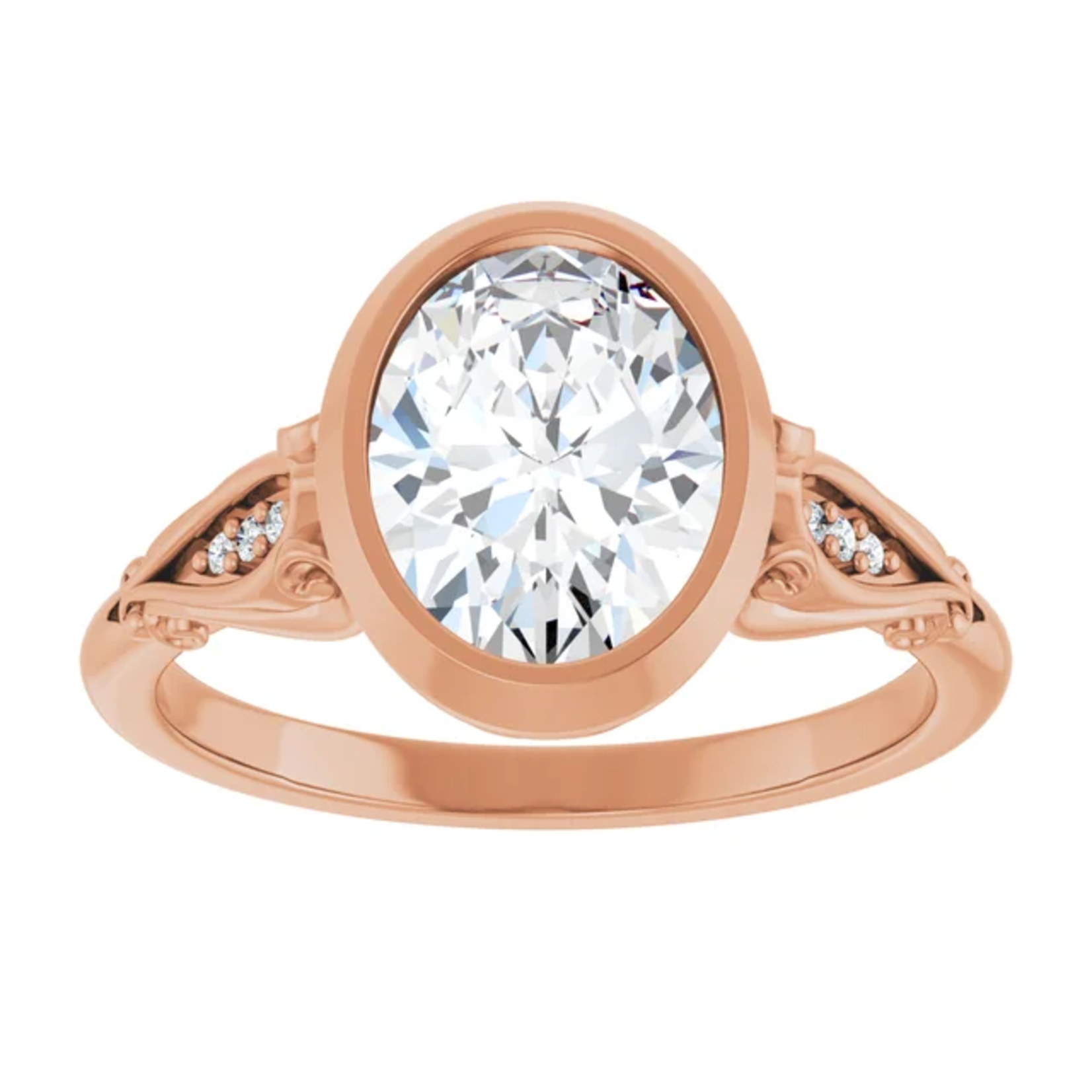 Ever & Ever Ornate Oval Bezel with Accents