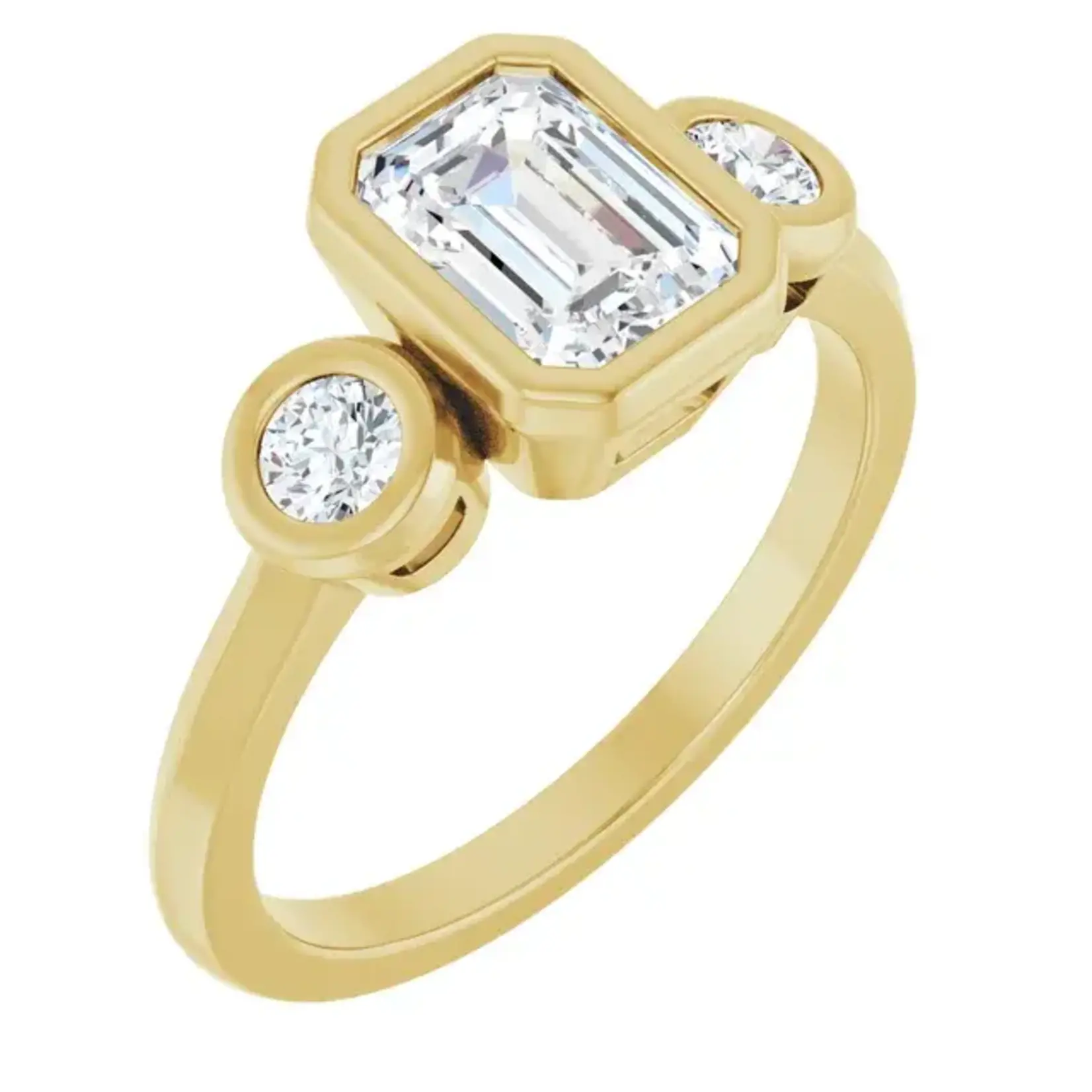 Ever & Ever Emerald Cut Three Stones Ring