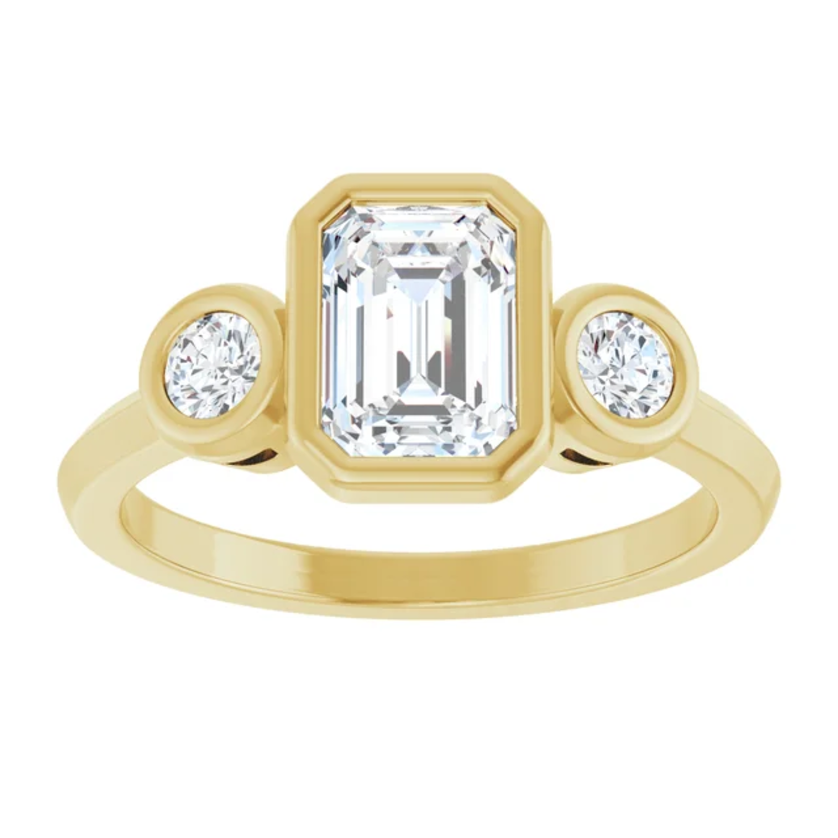 Ever & Ever Emerald Cut Three Stones Ring