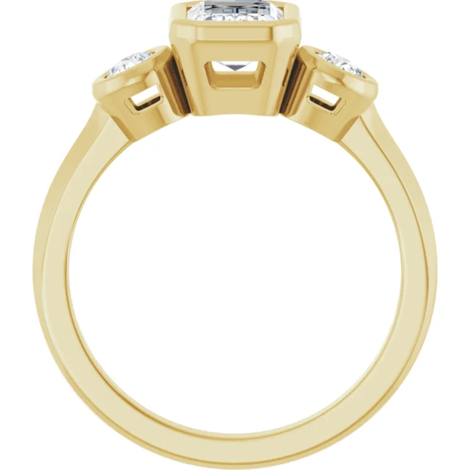 Ever & Ever Emerald Cut Three Stones Ring