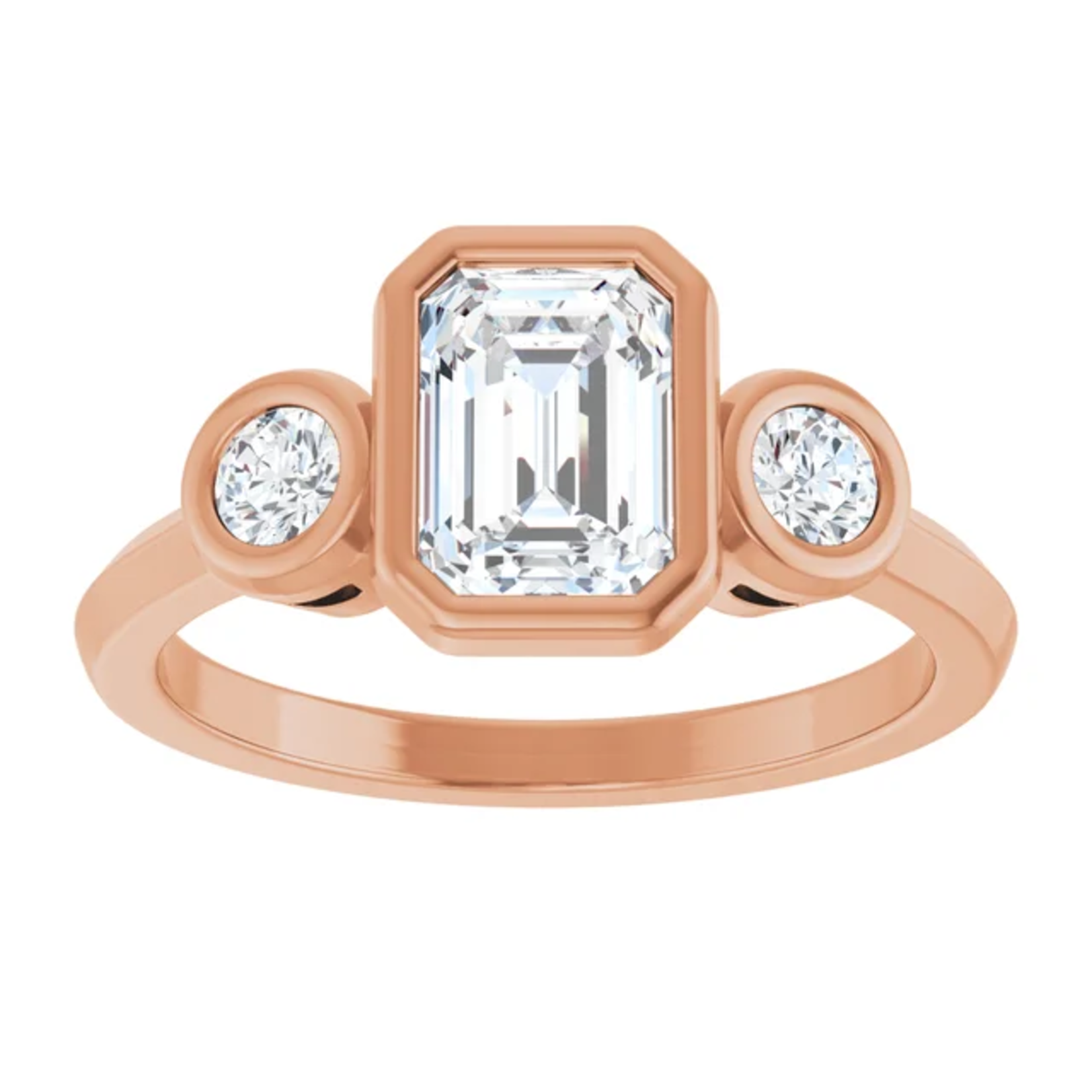 Ever & Ever Emerald Cut Three Stones Ring