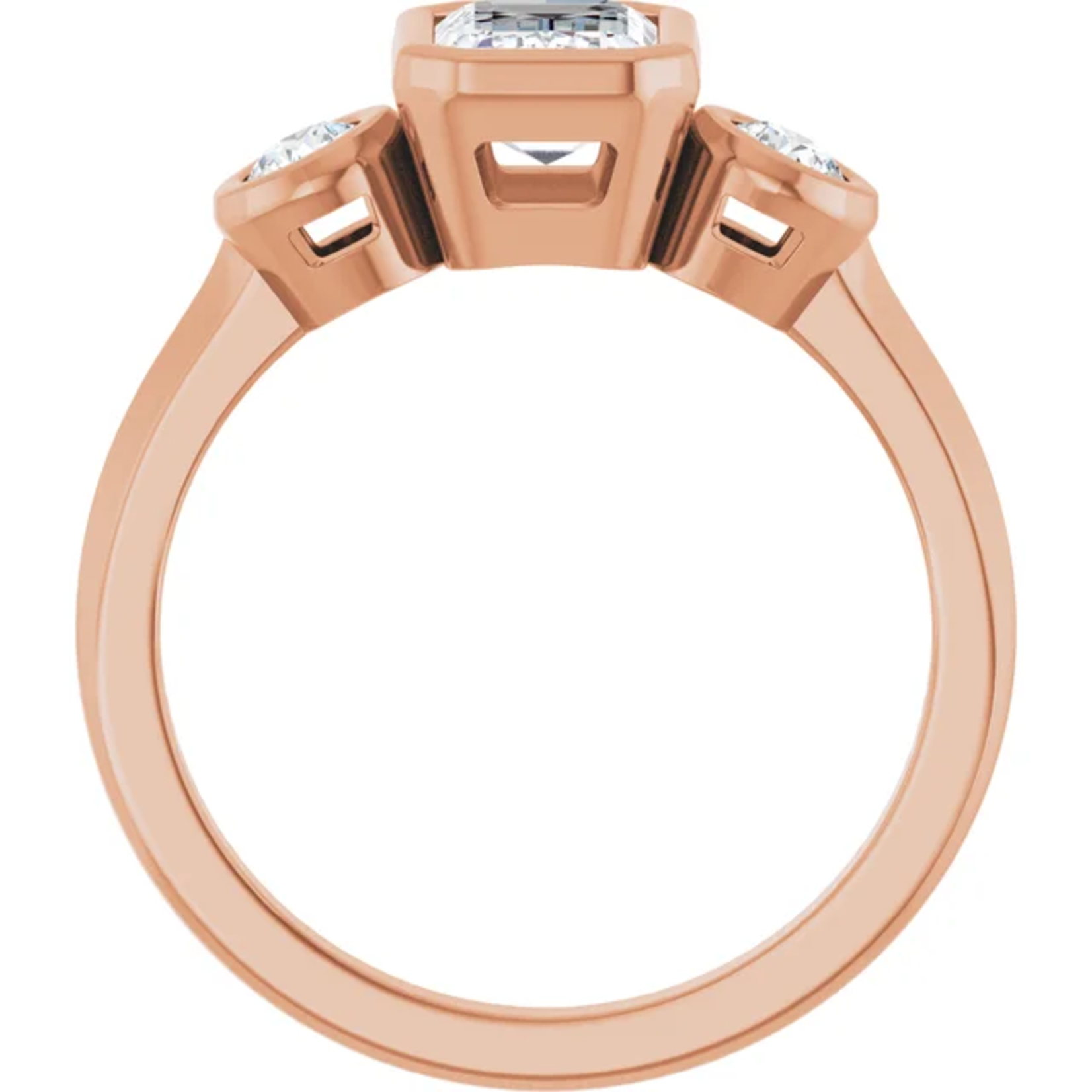 Ever & Ever Emerald Cut Three Stones Ring