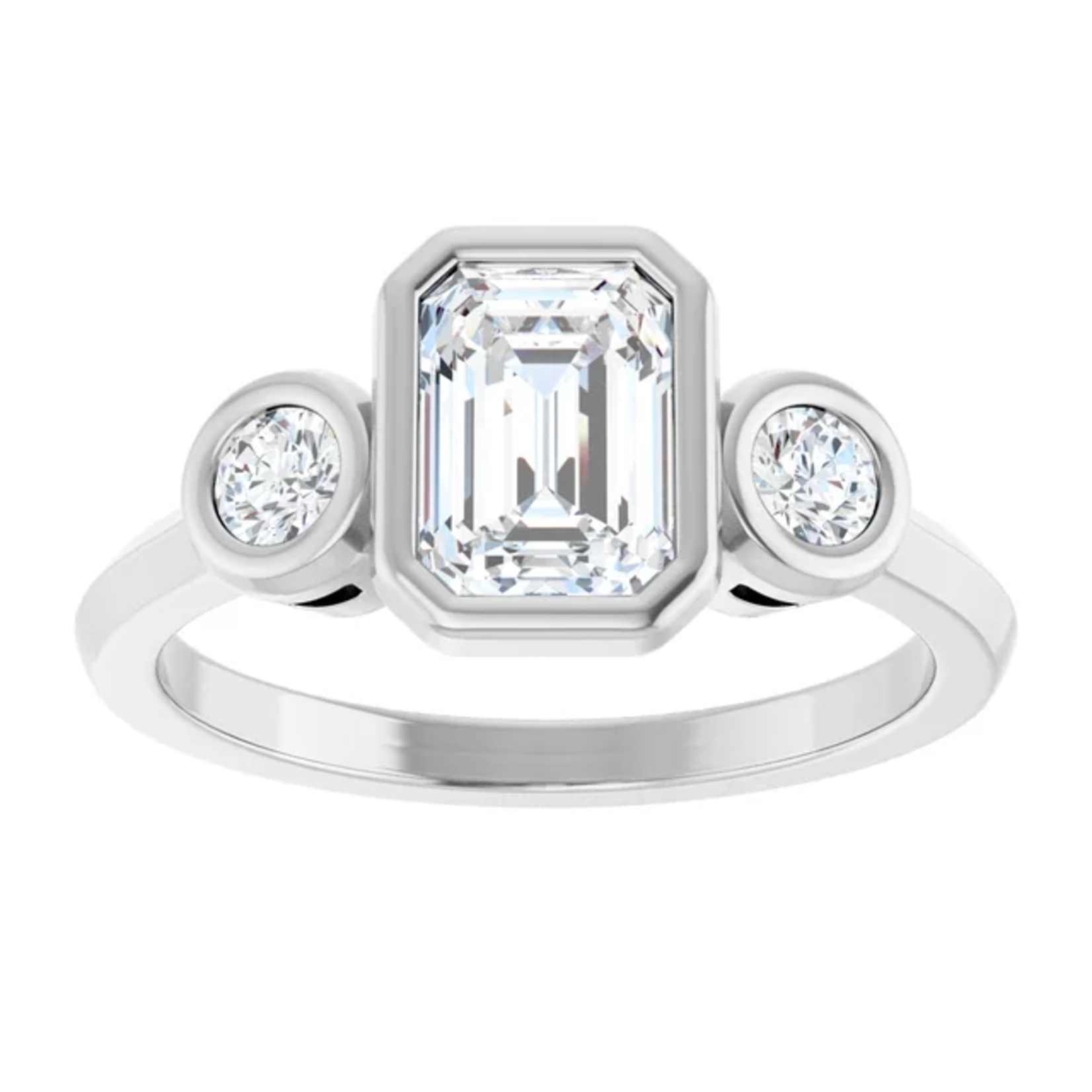 Ever & Ever Emerald Cut Three Stones Ring