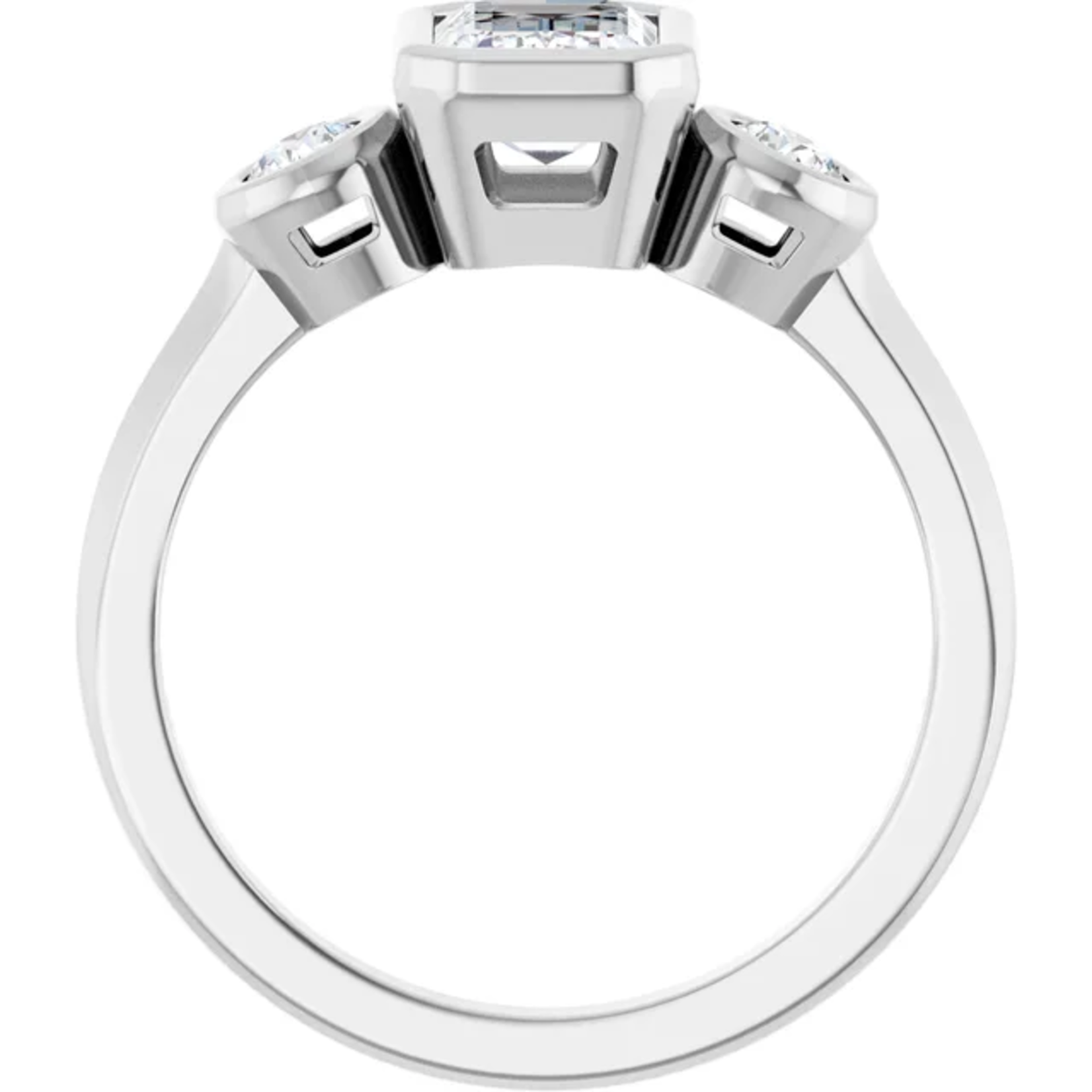 Ever & Ever Emerald Cut Three Stones Ring