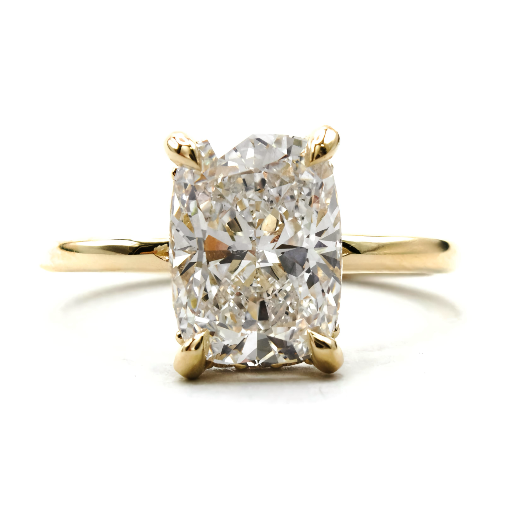 Mckay Diamonds LG Elongated Cushion Hidden Halo Diamond Ring