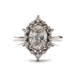 Mckay Diamonds Vintage Halo LG Oval Diamond Ring