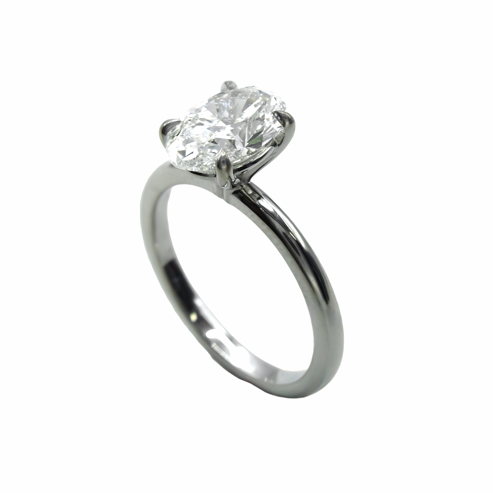 Mckay Diamonds Lab-Grown Oval Diamond Classic Solitaire Ring