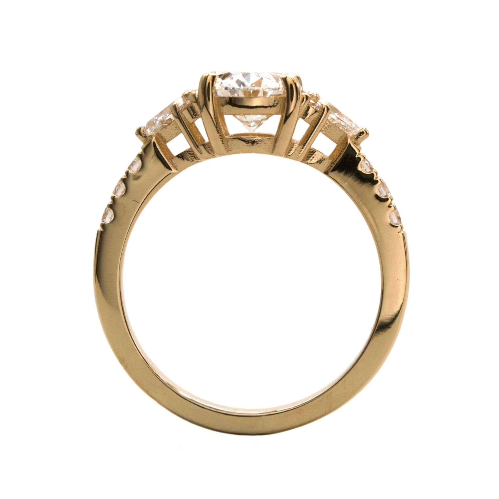 Mckay Diamonds Lab-Grown Oval Diamond Three-Stone Ring