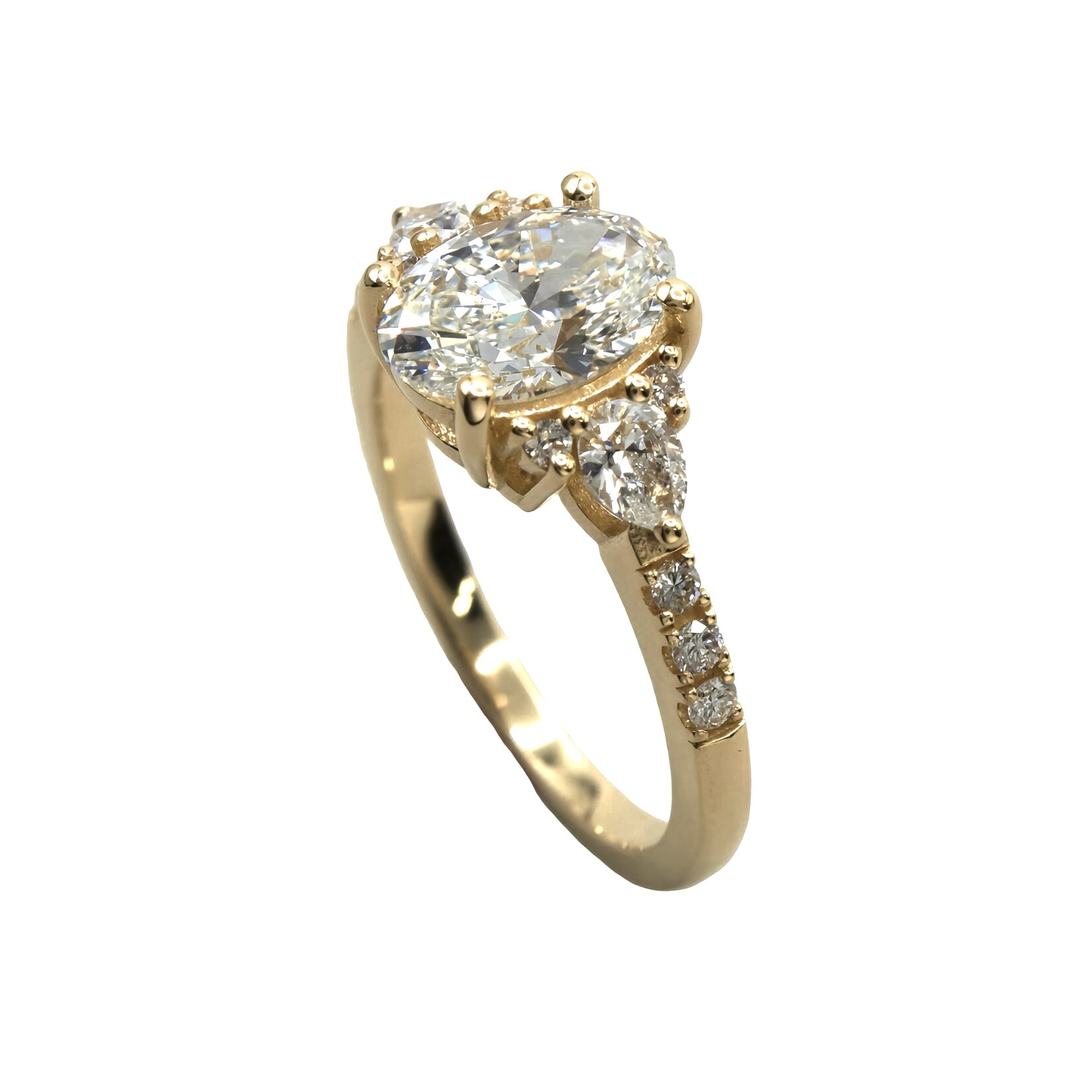 Mckay Diamonds Lab-Grown Oval Diamond Three-Stone Ring