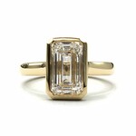 Mckay Diamonds LG Emerald Cut Diamond Bezel Ring