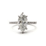 Mckay Diamonds LG Marquise Hidden Halo and Diamond Band