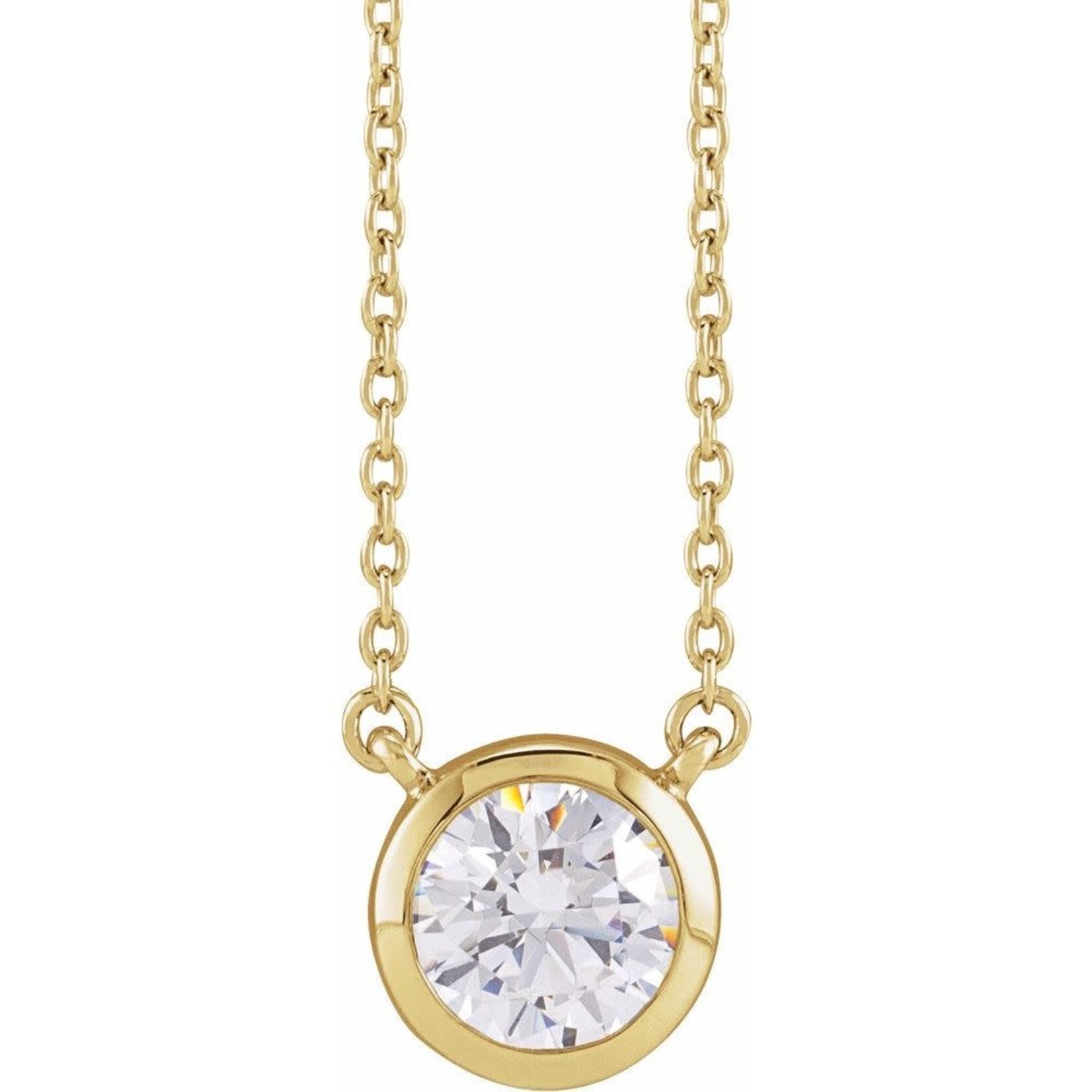 Lab Grown Diamond Bezel Set Necklace