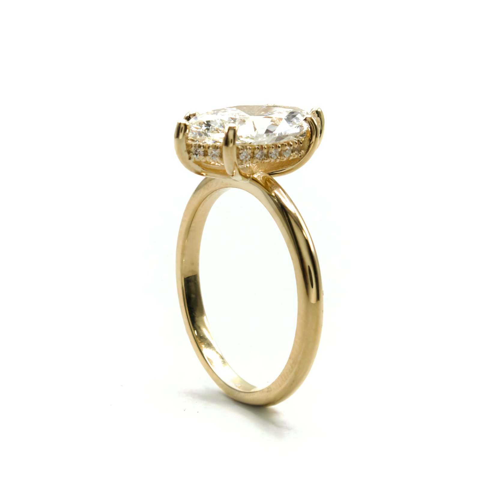 Mckay Diamonds LG Marquise Hidden Halo Solitaire