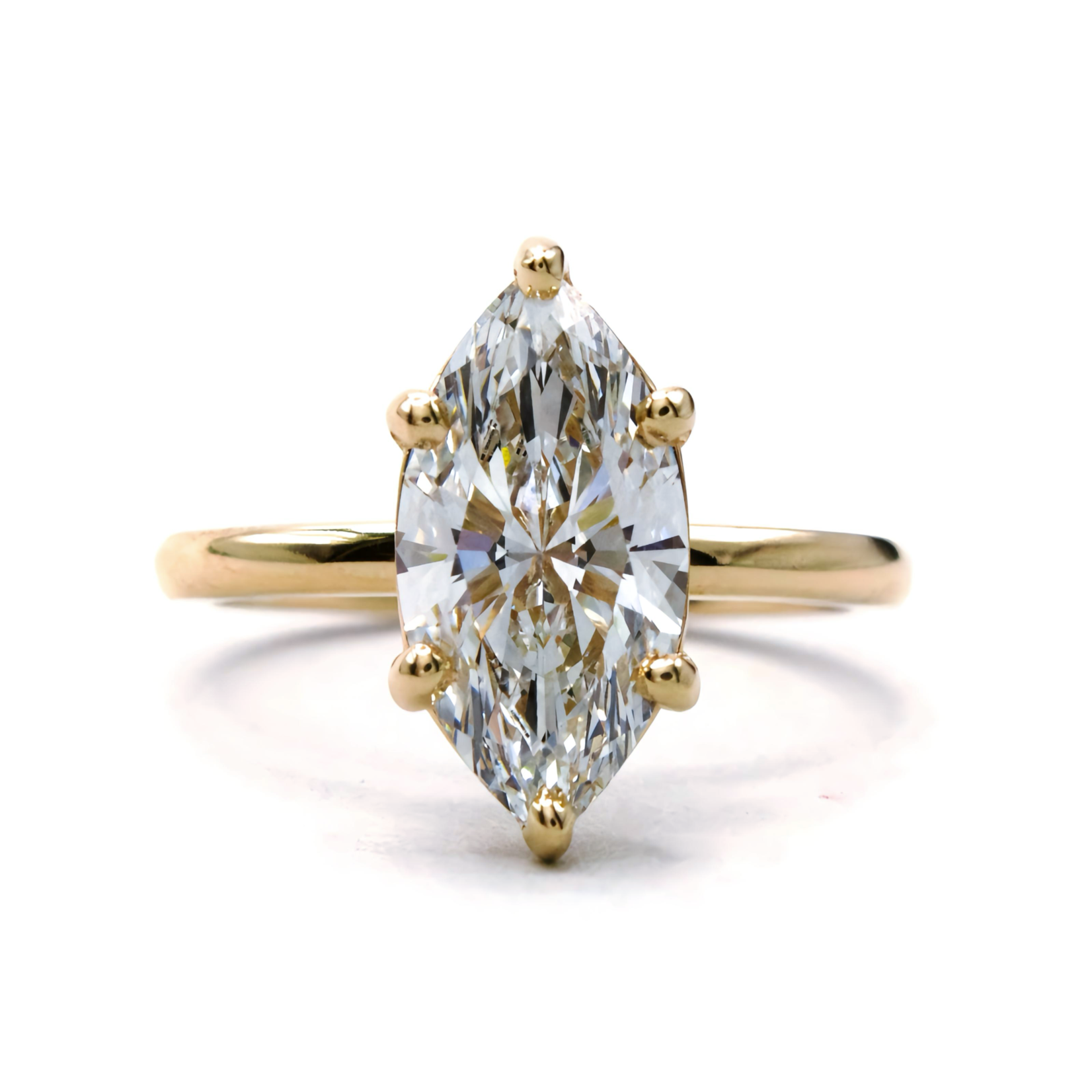 Mckay Diamonds LG Marquise Hidden Halo Solitaire