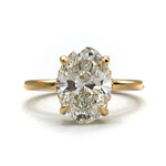Oval Hidden Halo Diamond Ring