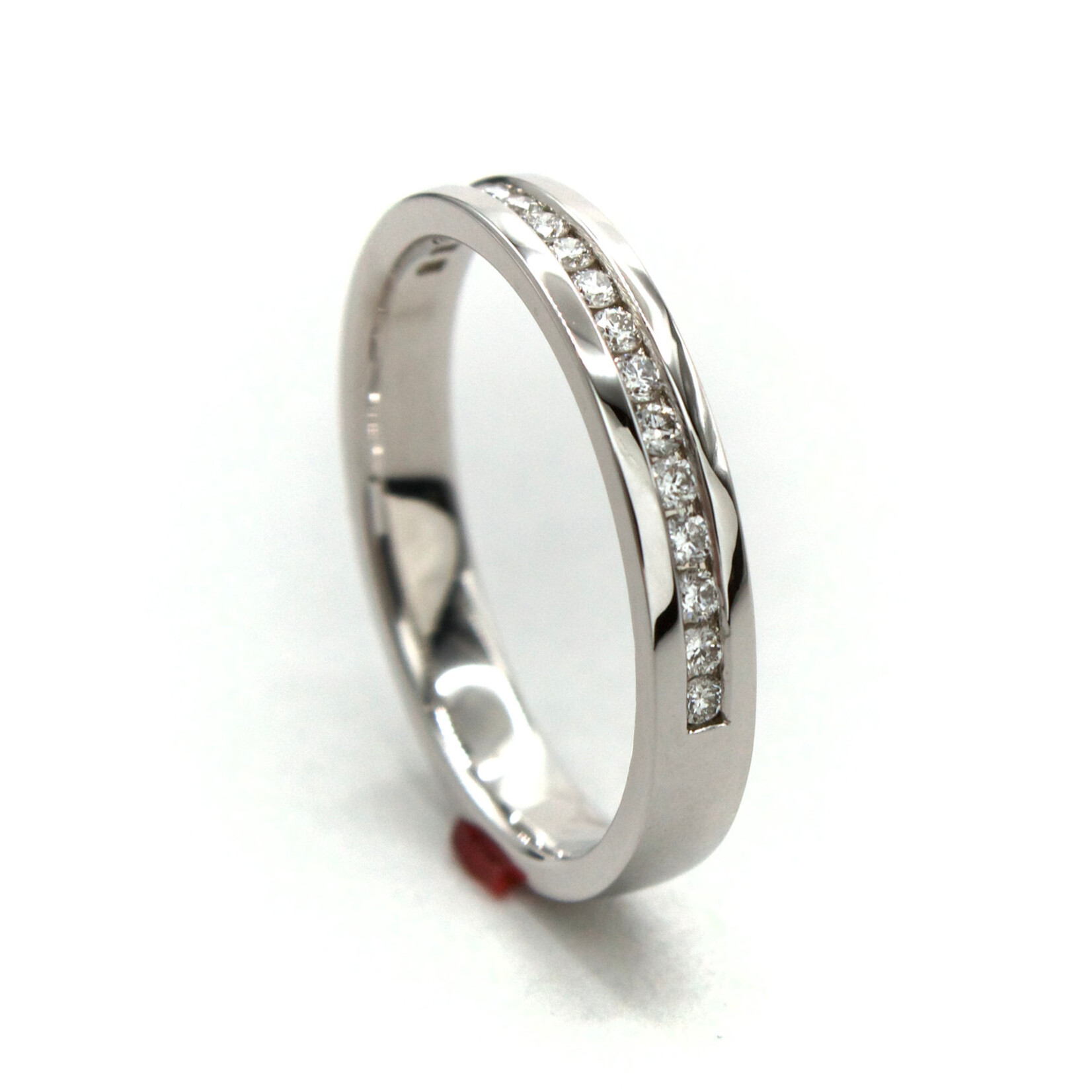 14K Gold 3mm Channel Set Band with Lab-Grown Diamonds