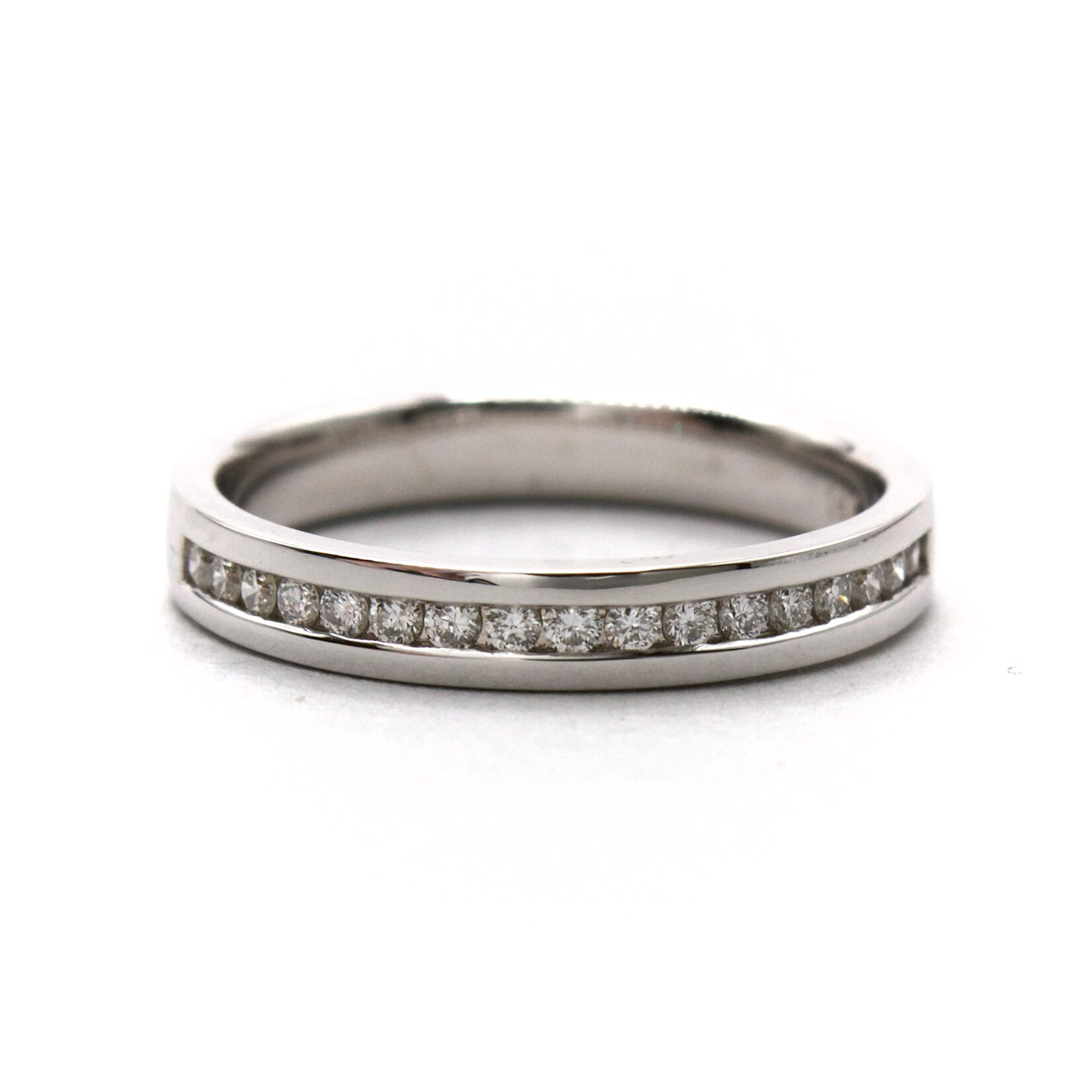 14K Gold 3mm Channel Set Band with Lab-Grown Diamonds