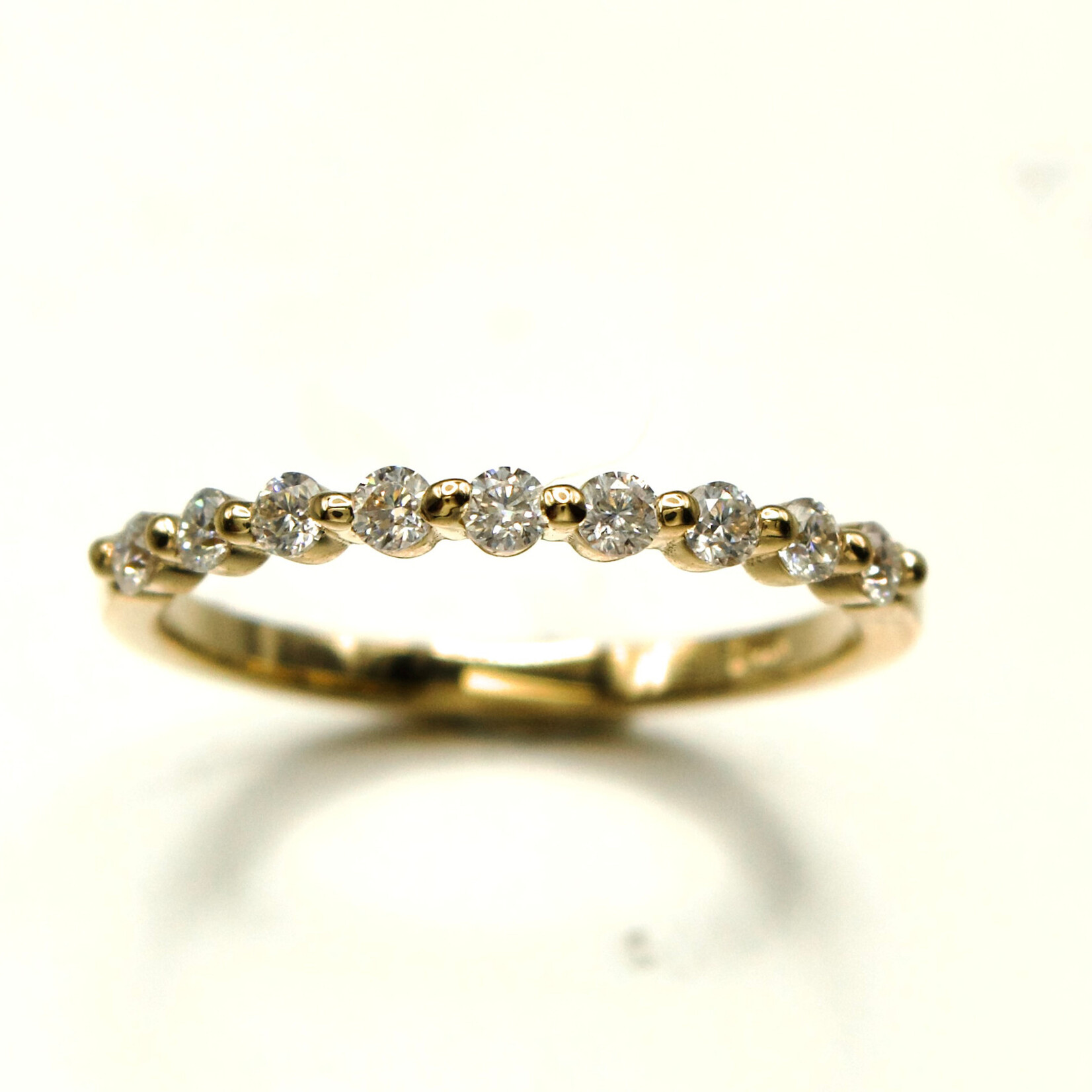 14K Gold Shared Prong Band with Lab-Grown Diamonds