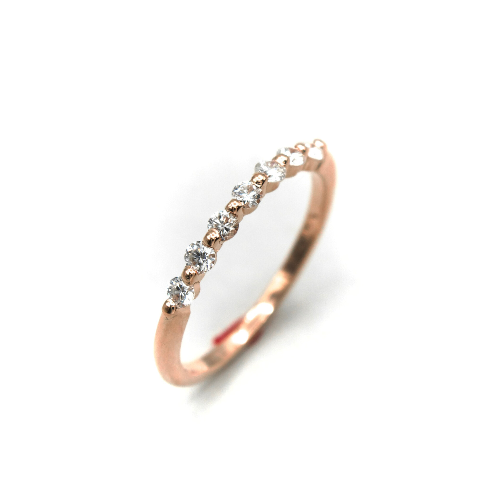 14K Gold Shared Prong Band with 7 Lab-Grown Diamonds