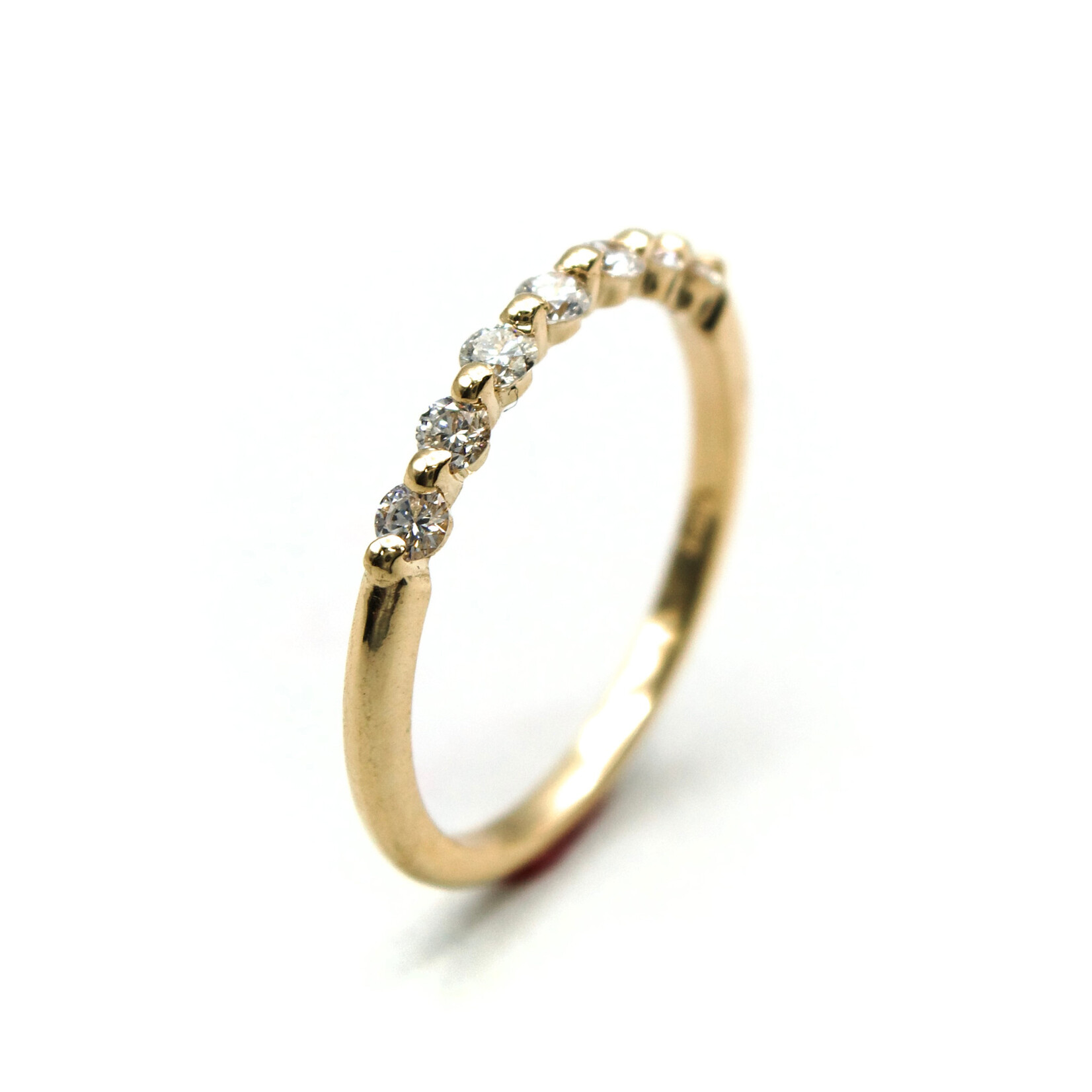 14K Gold Shared Prong Band with 7 Lab-Grown Diamonds