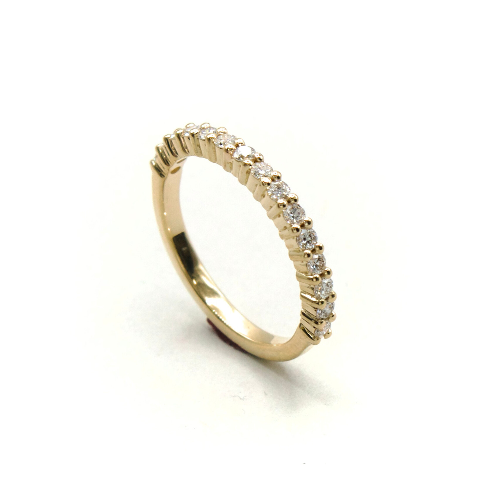 14K Gold Double Shared Prong Band with Lab-Grown Diamonds