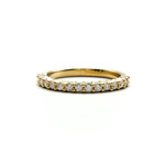 14K Gold Double Shared Prong Band with Lab-Grown Diamonds