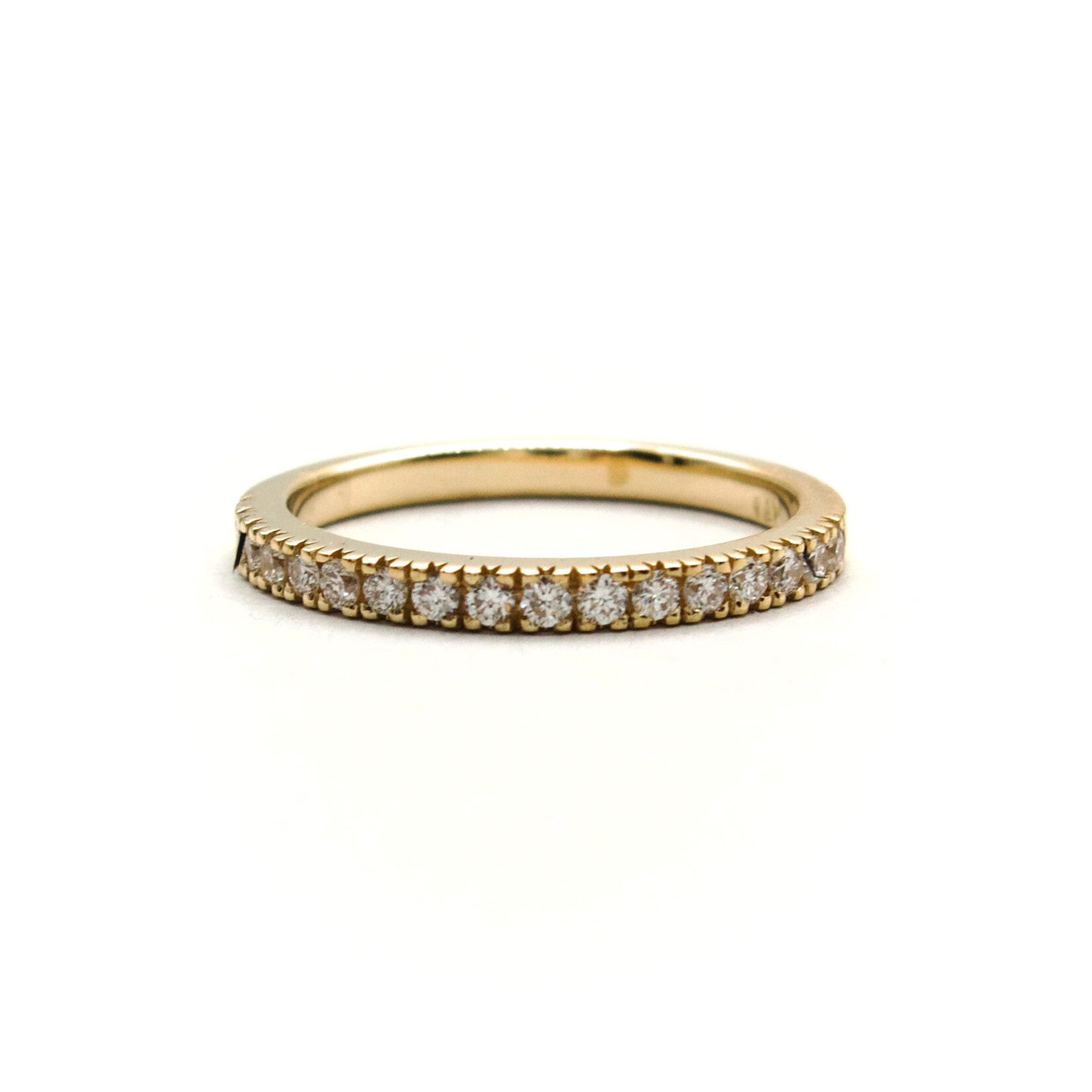 14K Gold Large Pavé Band with Lab-Grown Diamonds