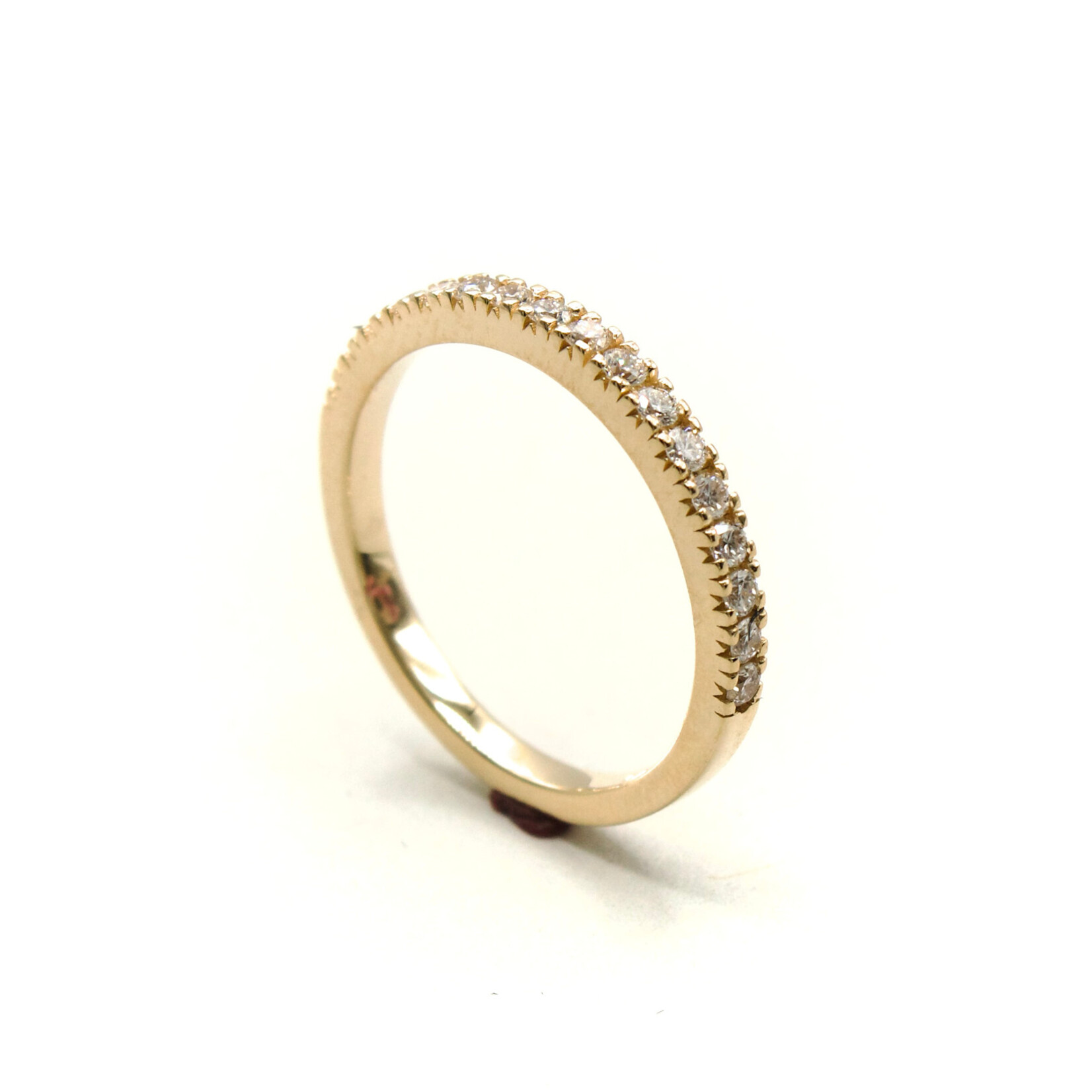 14K Gold Large Pavé Band with Lab-Grown Diamonds