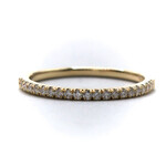 14K Gold Small Pavé Band with Lab-Grown Diamonds