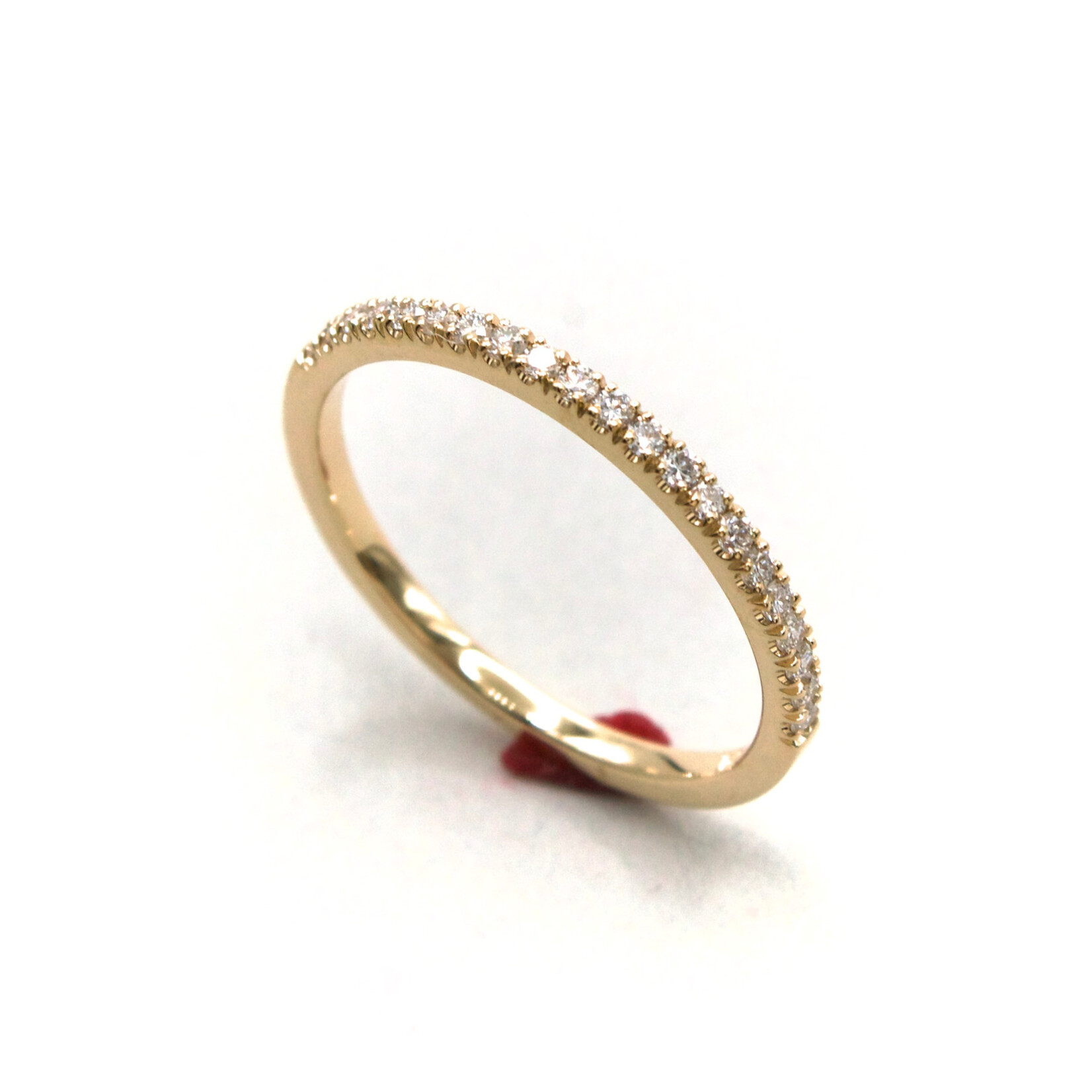 14K Gold Small Pavé Band with Lab-Grown Diamonds