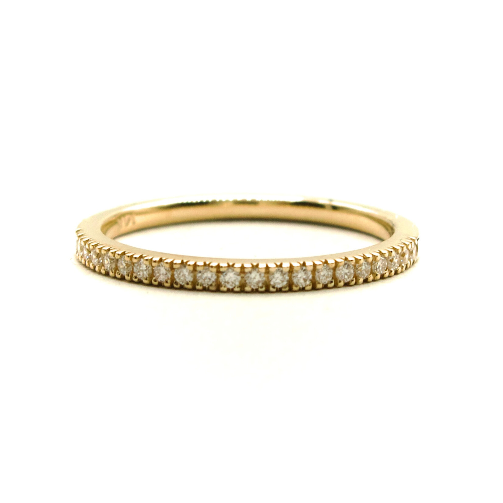 14K Gold Small Pavé Band with Lab-Grown Diamonds