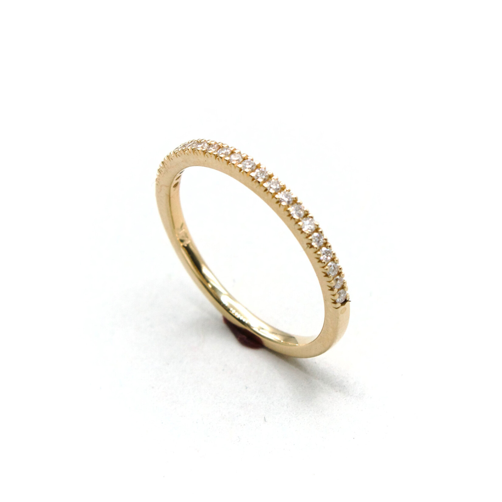 14K Gold Small Pavé Band with Lab-Grown Diamonds