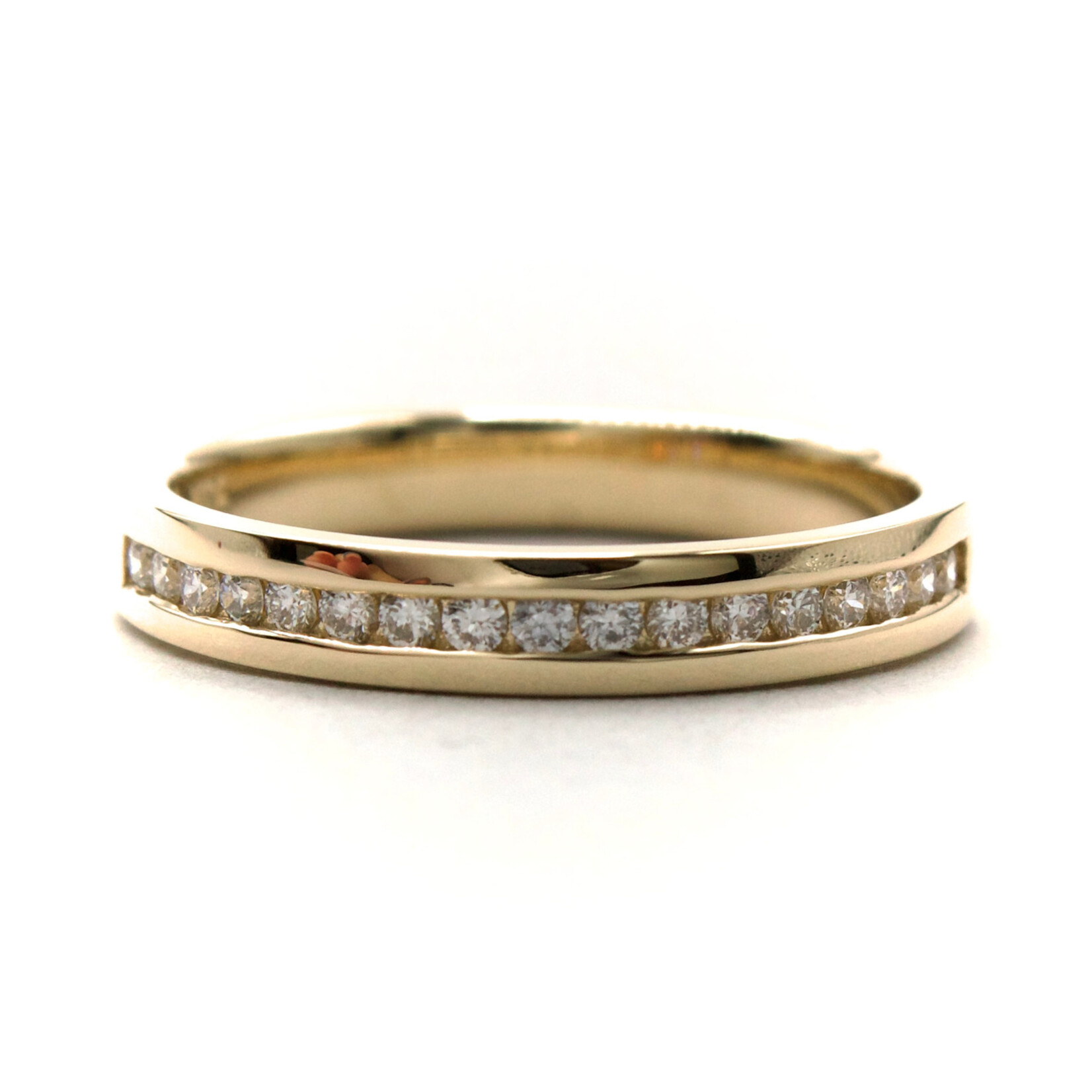 14K Gold 3mm Channel Set Band with Lab-Grown Diamonds
