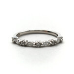 14K Gold Alternating Marquise & Round Lab-Grown Diamond Band
