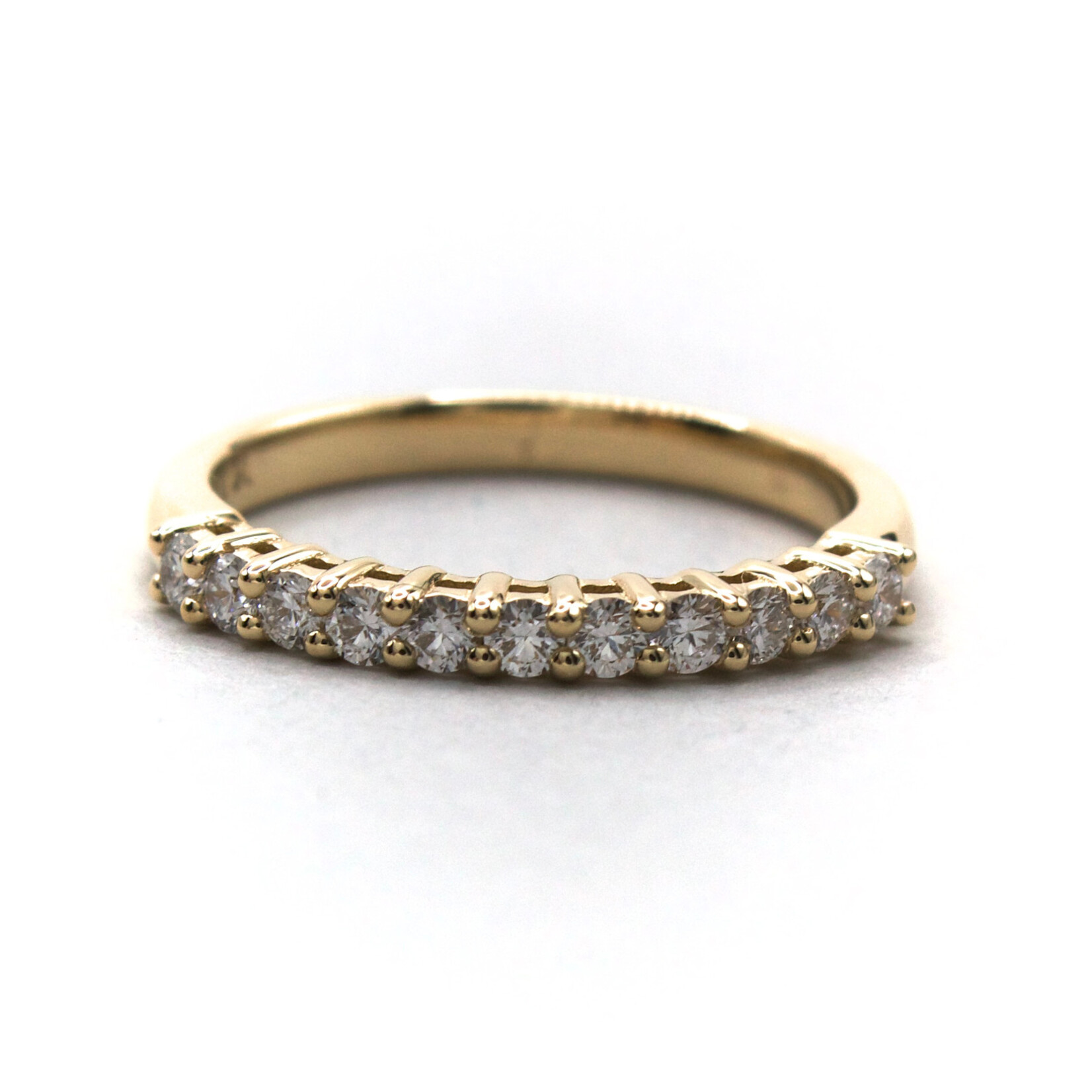 14K Gold Classic Prong Set Band with Lab-Grown Diamonds