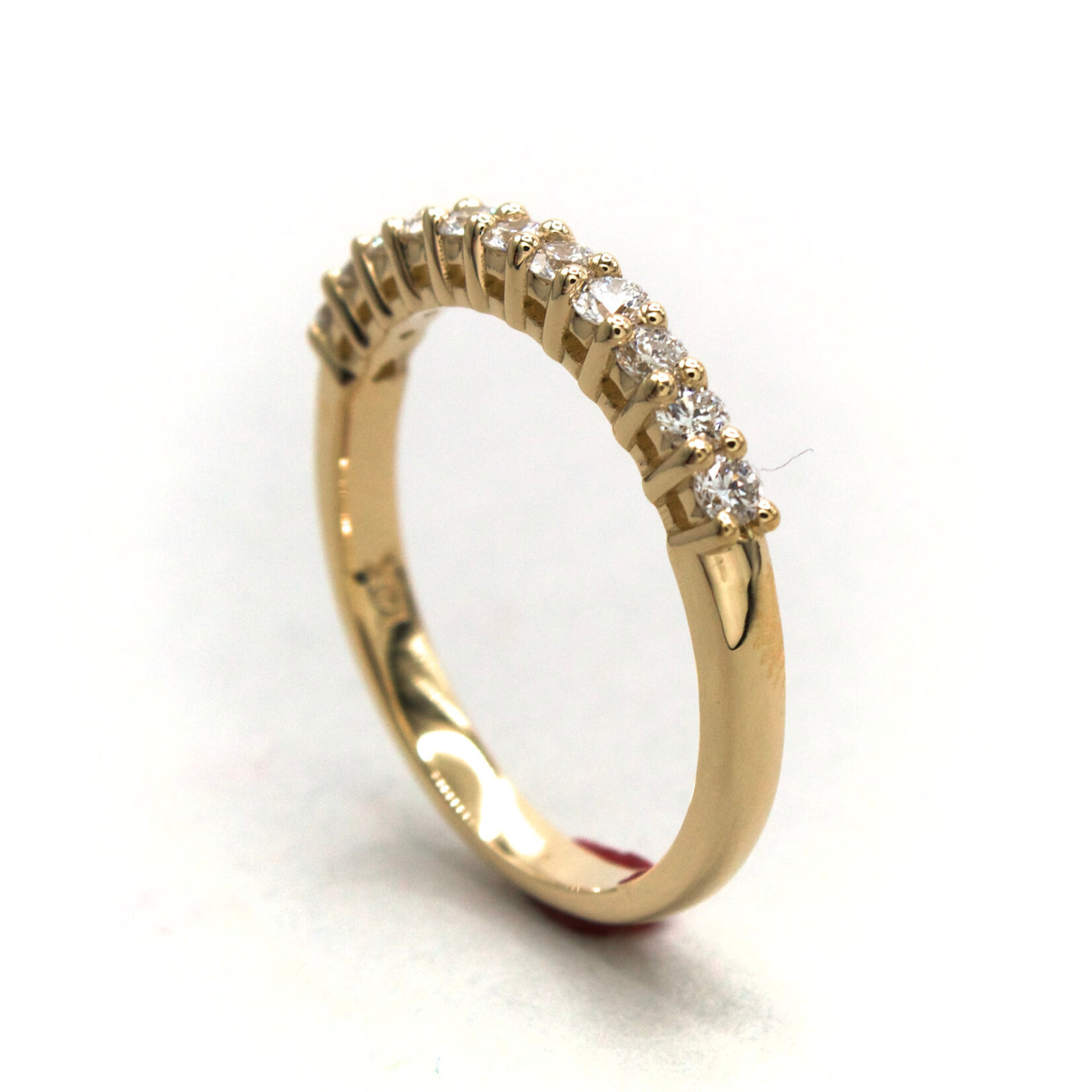 14K Gold Classic Prong Set Band with Lab-Grown Diamonds