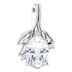 Mckay Diamonds Delicate Leaf Pendant with Lab-Grown Diamonds