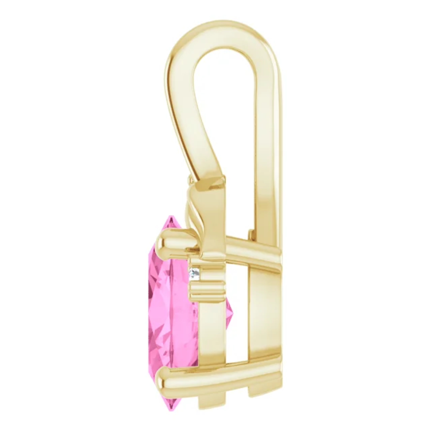 Mckay Diamonds Natural Pink Sapphire Pendant with Leaves /7.00mm