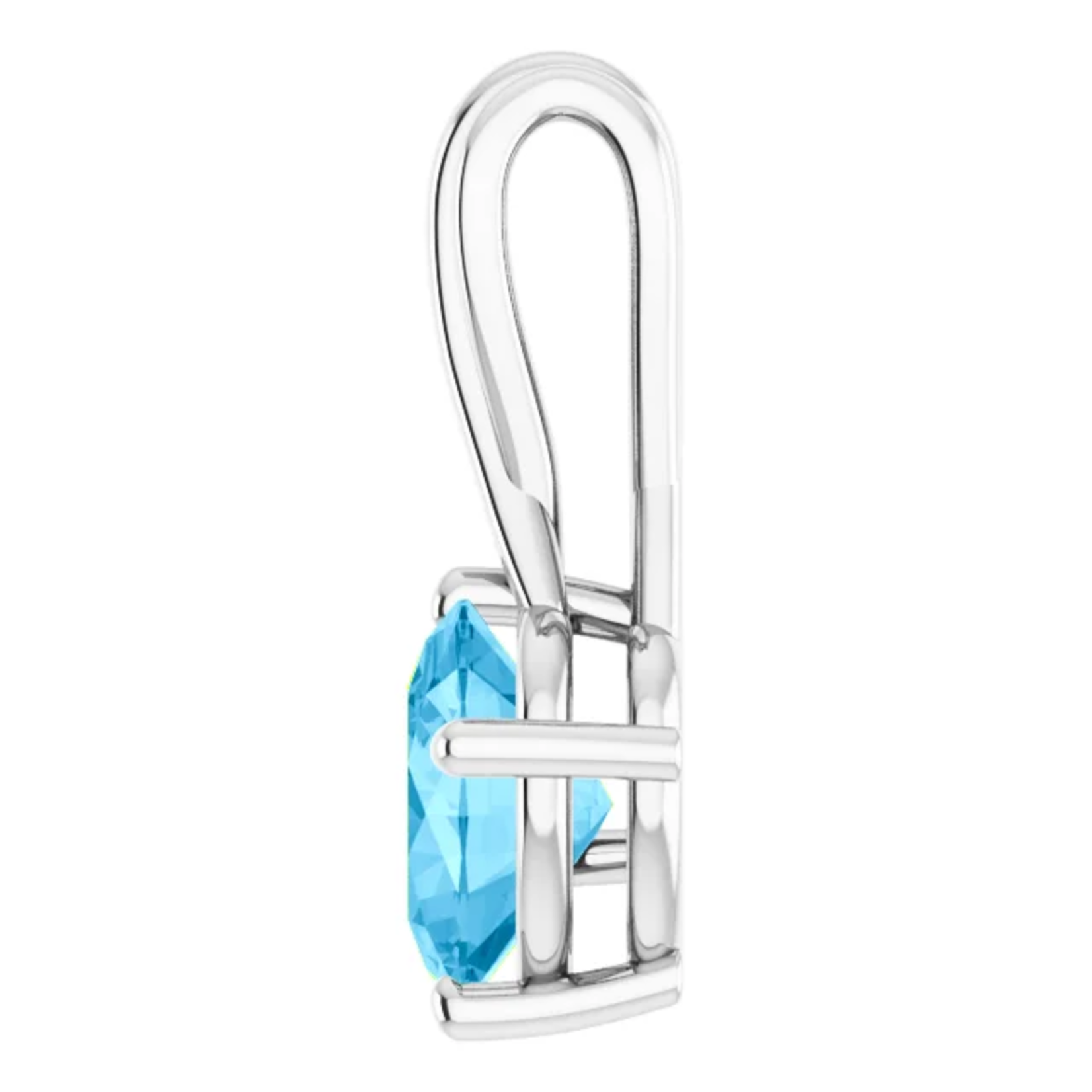 Mckay Diamonds Natural Swiss Blue Topaz FreeForm Pendant/9.00mm