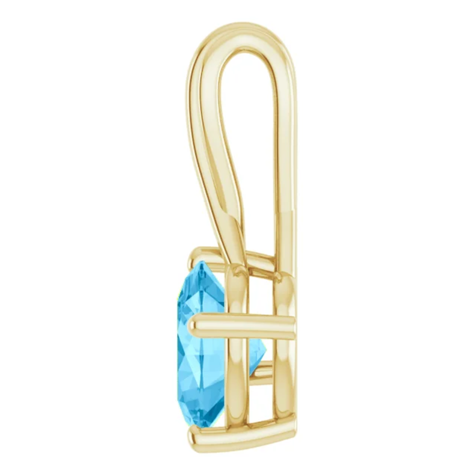 Mckay Diamonds Natural Swiss Blue Topaz FreeForm Pendant/9.00mm