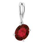 Mckay Diamonds Natural Garnet Freeform Gold Pendant/9.00mm