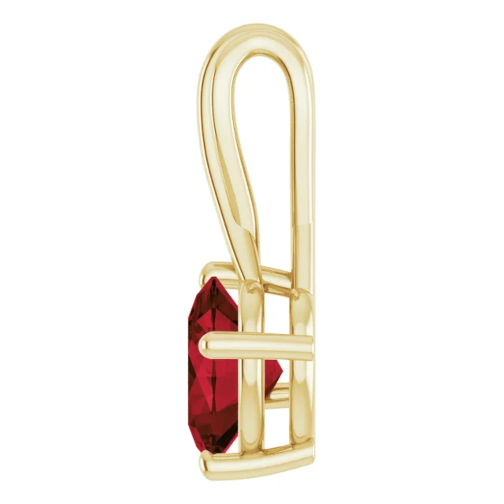 Mckay Diamonds Natural Garnet Freeform Gold Pendant/9.00mm