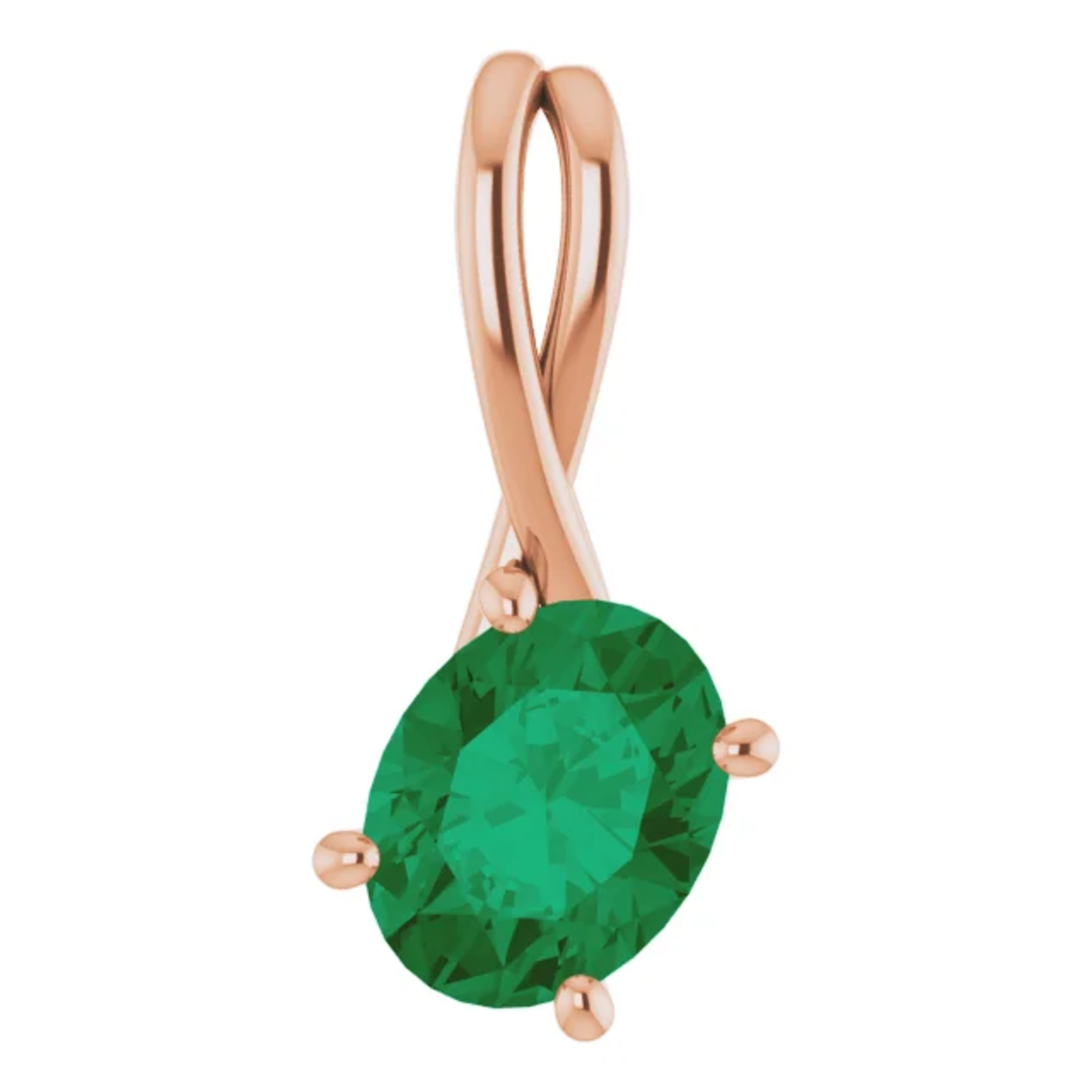 Mckay Diamonds Lab-Grown Emerald FreeForm Ornate Pendant/9.00mm