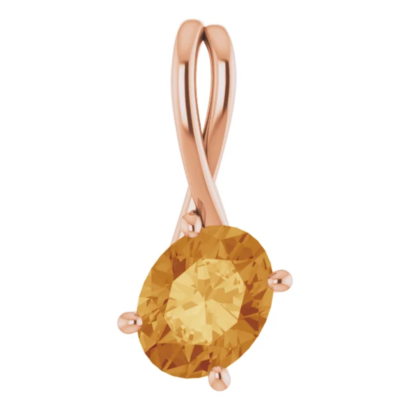 Mckay Diamonds Natural Citrine Freeform Gold Pendant/9.00mm